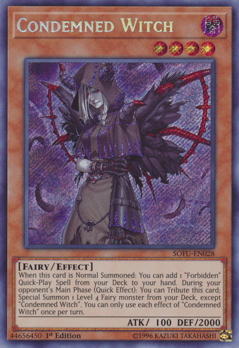 Condemned Witch [SOFU-EN028] Secret Rare (ONLINE ORDER ONLY)