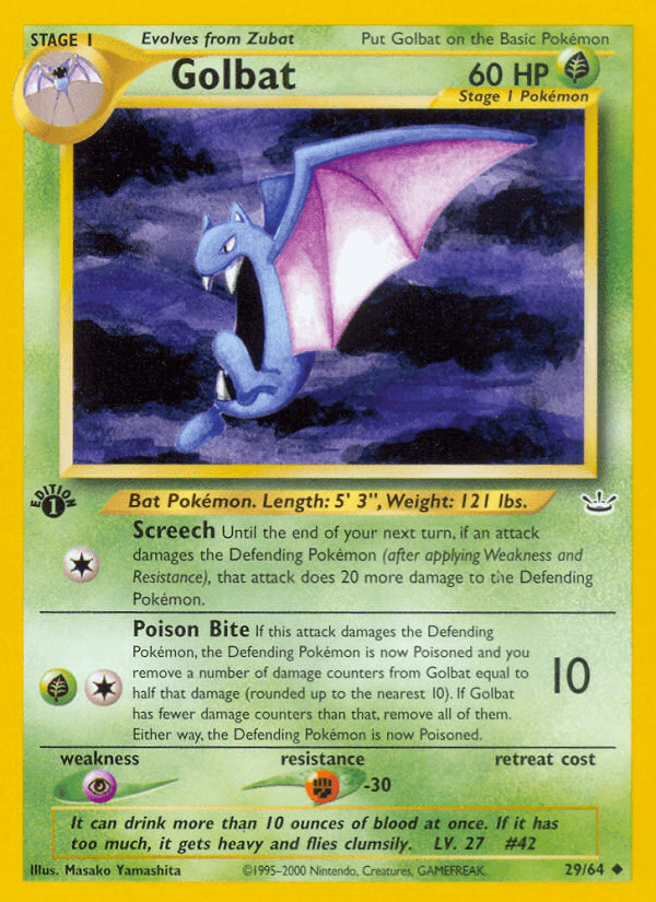Golbat (29/64) [Neo Revelation 1st Edition] (Online Only)
