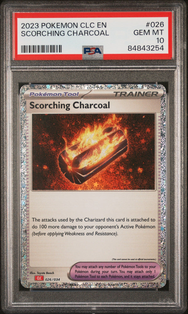 2023 POKEMON CHARIZARD & HO-OH ex DECK SCORCHING CHARCOAL #26 PSA 10 (Online Order Only)