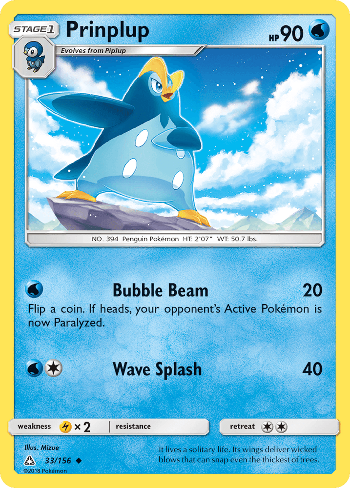 Prinplup (33/156) [Sun & Moon: Ultra Prism] (Online Only)