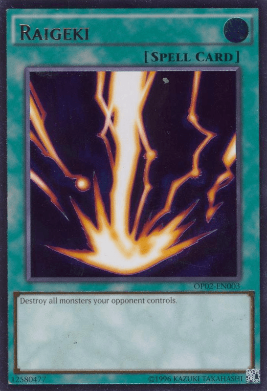 Raigeki [OP02-EN003] Ultimate Rare (ONLINE ORDER ONLY)