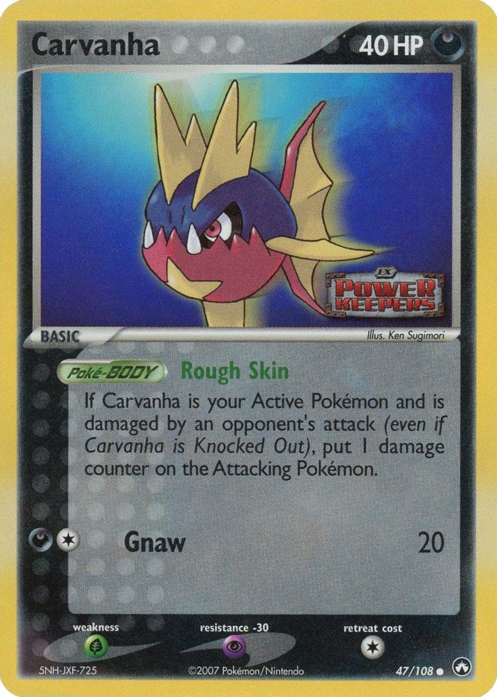 Carvanha (47/108) (Stamped) [EX: Power Keepers] (Online Only)