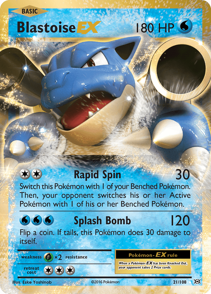 Blastoise EX (21/108) [XY: Evolutions] (Online Only)