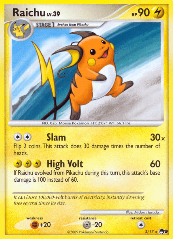 Raichu (3/17) [POP Series 9] (Online Only)