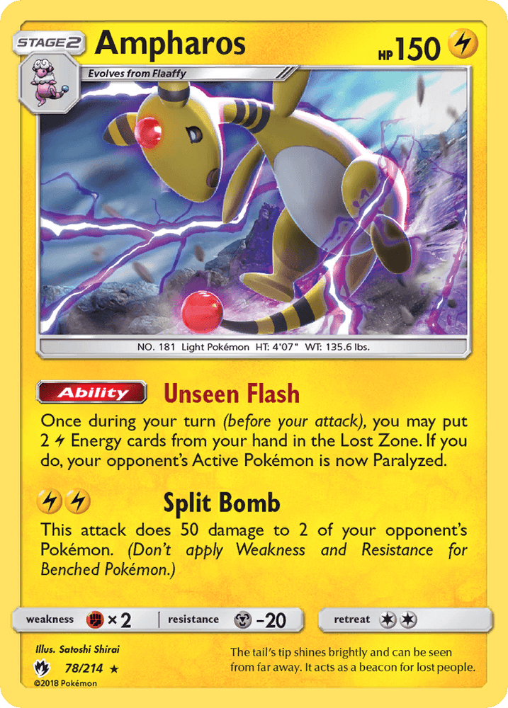 Ampharos (78/214) [Sun & Moon: Lost Thunder] (Online Only)