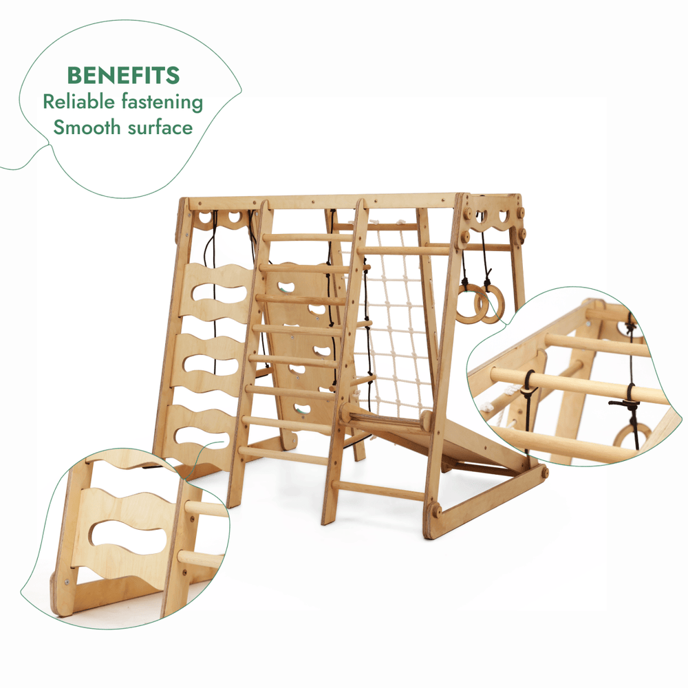 6in1 Indoor Jungle Gym for Toddler: Playground + Swings Set + Slide Board + Rope + Stairs (ONLINE ORDER ONLY)