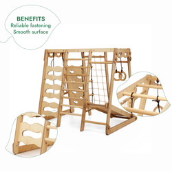 6in1 Indoor Jungle Gym for Toddler: Playground + Swings Set + Slide Board + Rope + Stairs (ONLINE ORDER ONLY)