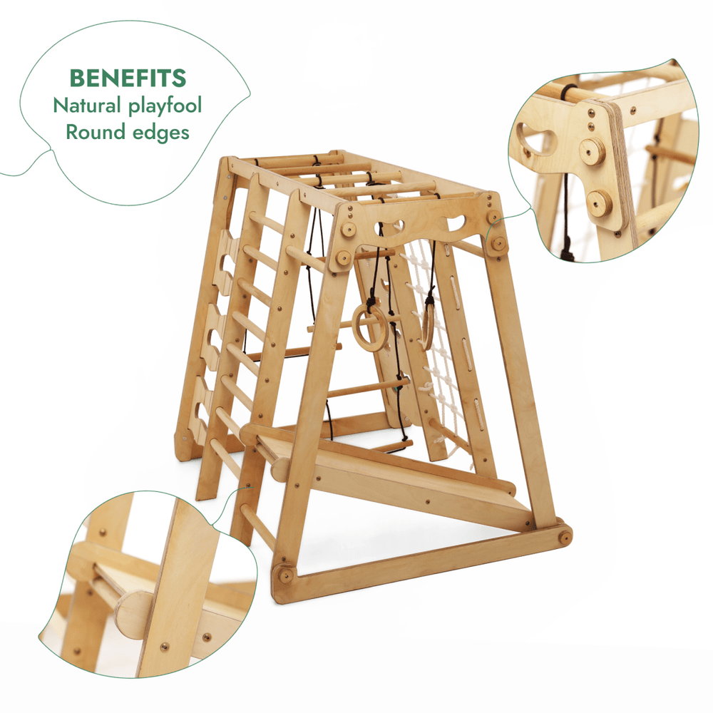 6in1 Indoor Jungle Gym for Toddler: Playground + Swings Set + Slide Board + Rope + Stairs (ONLINE ORDER ONLY)