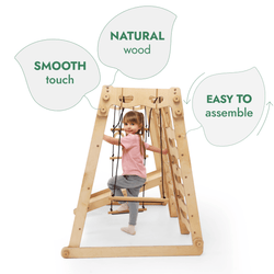 6in1 Indoor Jungle Gym for Toddler: Playground + Swings Set + Slide Board + Rope + Stairs (ONLINE ORDER ONLY)