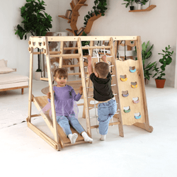 6in1 Indoor Jungle Gym for Toddler: Playground + Swings Set + Slide Board + Rope + Stairs (ONLINE ORDER ONLY)