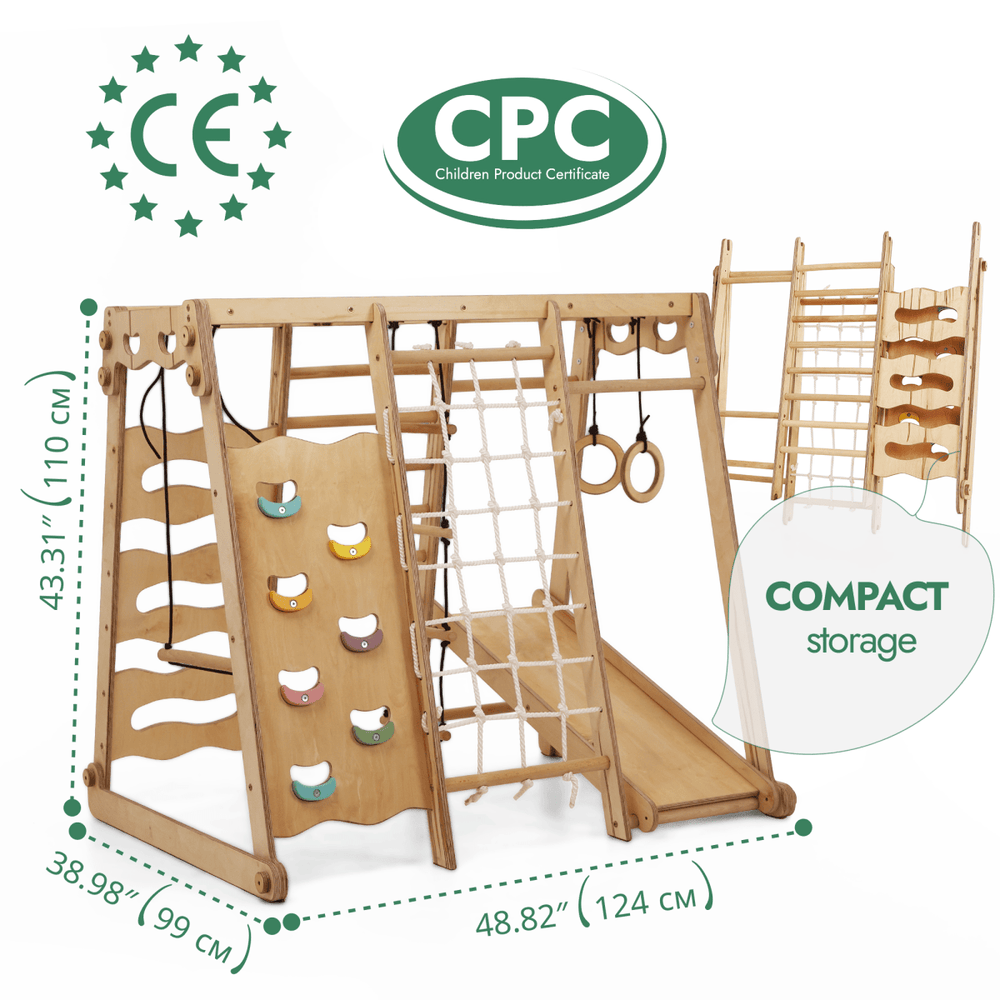 6in1 Indoor Jungle Gym for Toddler: Playground + Swings Set + Slide Board + Rope + Stairs (ONLINE ORDER ONLY)