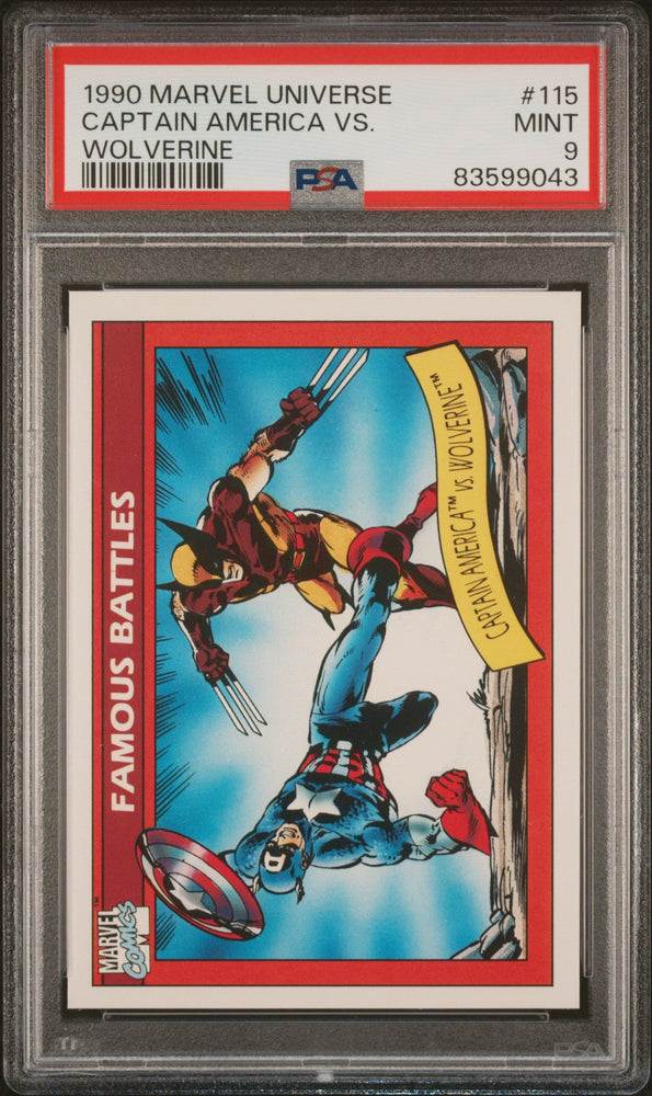 1990 MARVEL UNIVERSE CAPTAIN AMERICA VS. WOLVERINE #115 - PSA 9 (Online Order Only)