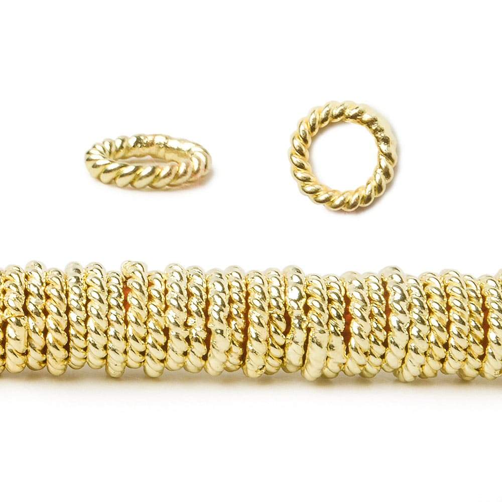 6mm 14kt Gold Plated Copper Jumpring 8 inch 170 pieces (ONLINE ORDER ONLY)