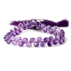 6mm Amethyst Faceted Heart Beads 8 inch 53 pieces (ONLINE ORDER ONLY)