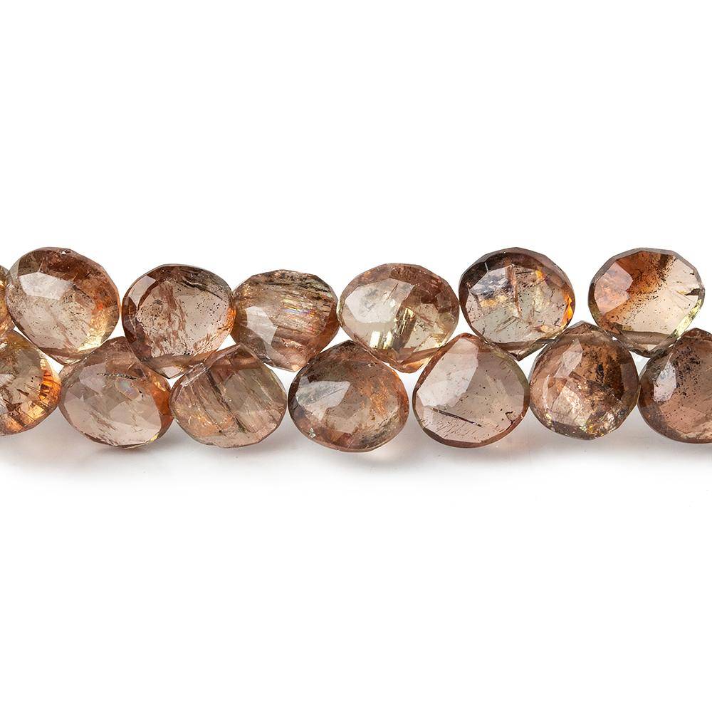 6mm Andalusite Faceted Heart Beads 8.75 inch 64 pieces (ONLINE ORDER ONLY)