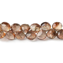 6mm Andalusite Faceted Heart Beads 8.75 inch 64 pieces (ONLINE ORDER ONLY)