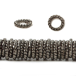 6mm Black Gold Plated Copper Twisted Jump ring 8 inch 174 pieces (ONLINE ORDER ONLY)