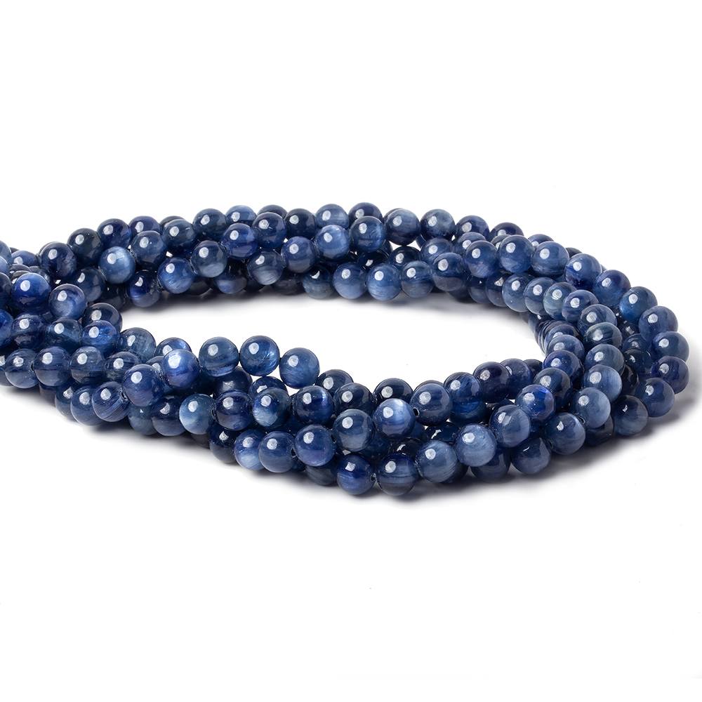 6mm Blue Kyanite Plain Rounds 16 inch 67 beads AA (ONLINE ORDER ONLY)
