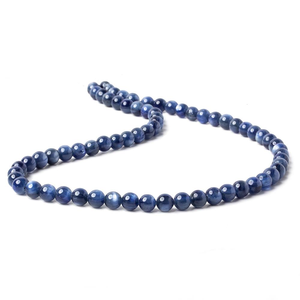 6mm Blue Kyanite Plain Rounds 16 inch 67 beads AA (ONLINE ORDER ONLY)