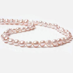 6mm Bridal Pale Peach Button Freshwater Pearls 15.5 inch 65 pieces (ONLINE ORDER ONLY)