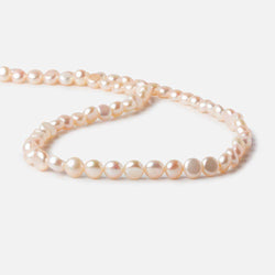 6mm Bridal Pale Peach Button Freshwater Pearls 15.5 inch 65 pieces (ONLINE ORDER ONLY)