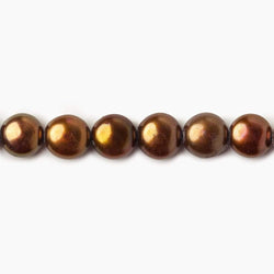6mm Brown Button Freshwater Pearl Strand (ONLINE ORDER ONLY)