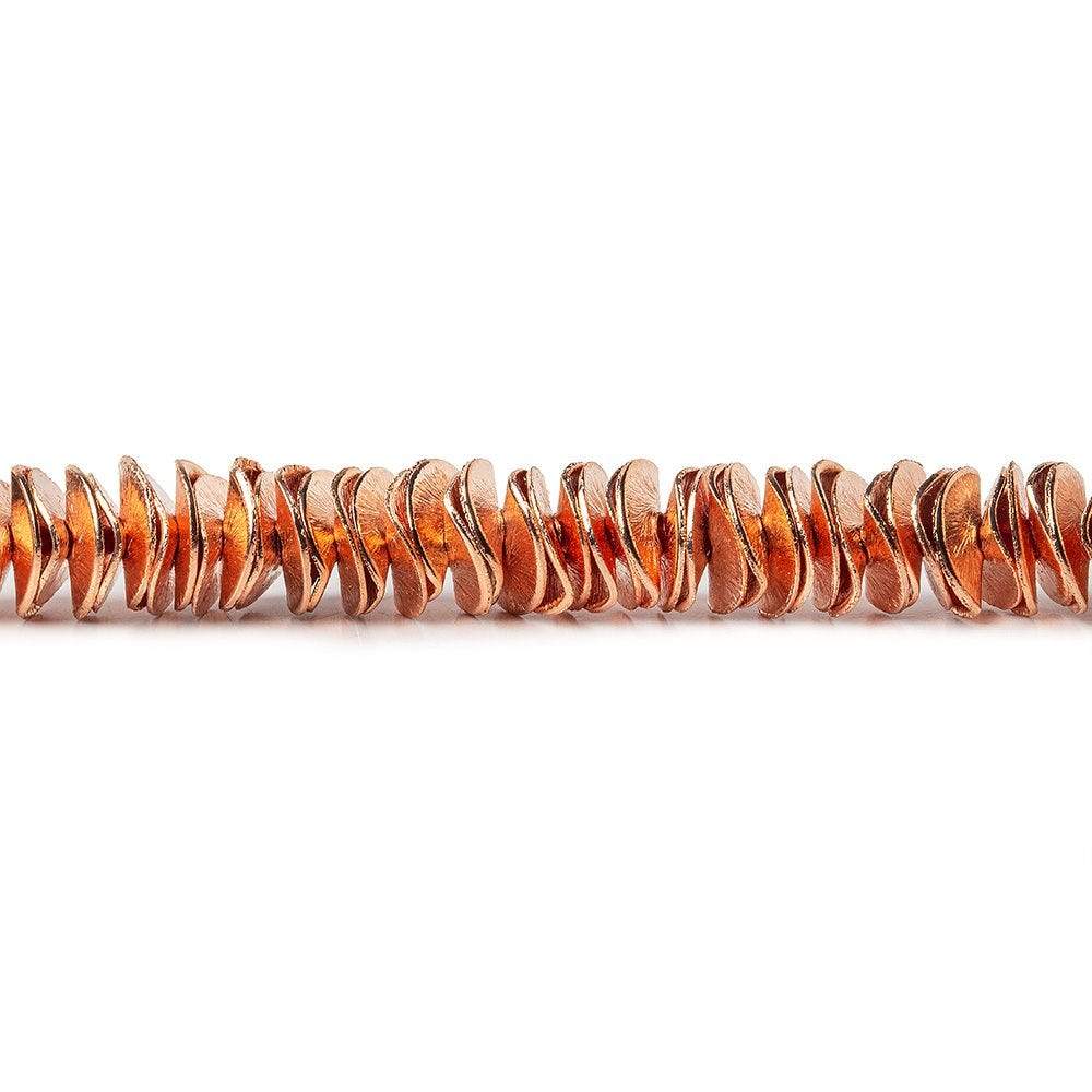 6mm Brushed Wavy Disc Spacers 8 inch 190 Beads (ONLINE ORDER ONLY)
