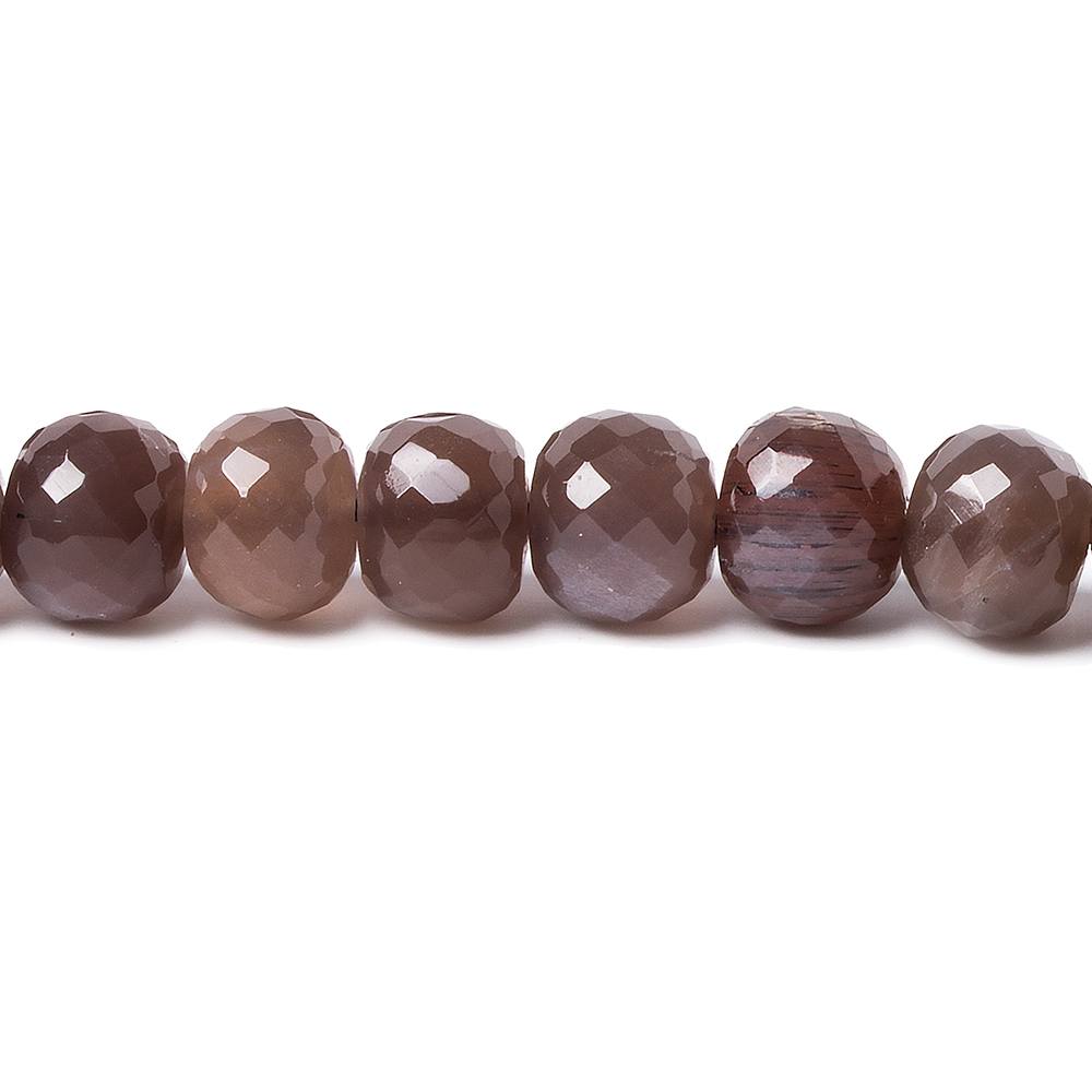 6mm Chocolate Moonstone Micro-faceted rondelles 15 inch 68 beads (ONLINE ORDER ONLY)