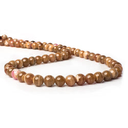 6mm Chocolate Rhodochrosite plain rounds 15.5 inch 63 beads (ONLINE ORDER ONLY)