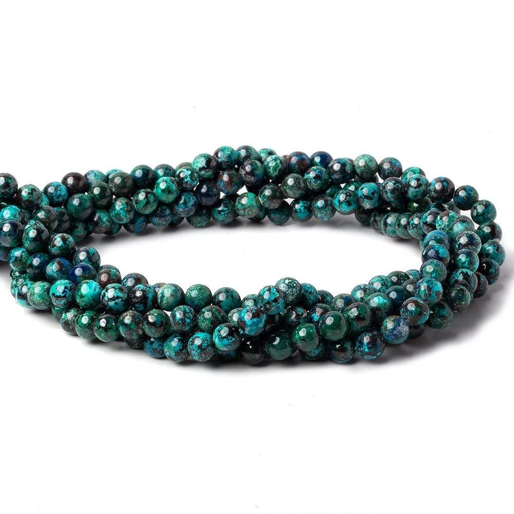 6mm Chrysocolla Plain Rounds 16 inch 68 beads AA (ONLINE ORDER ONLY)