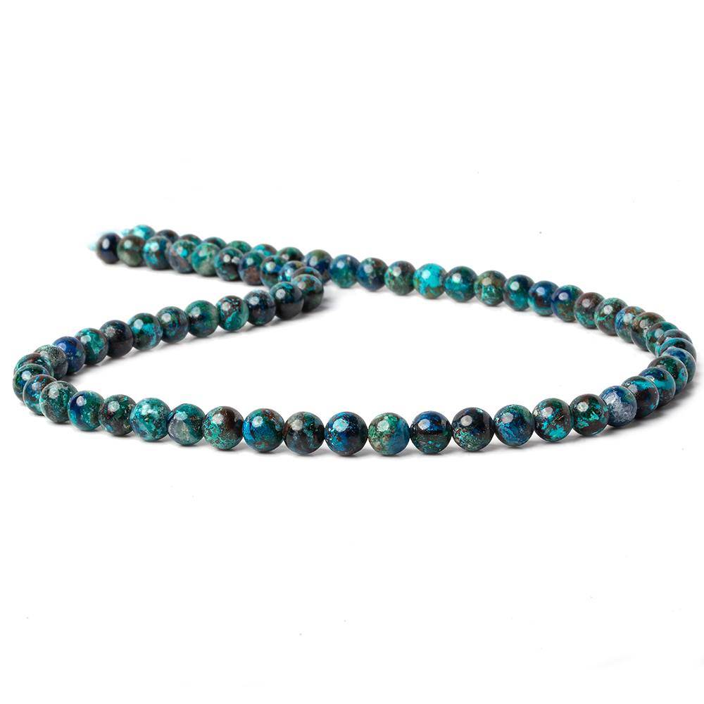 6mm Chrysocolla Plain Rounds 16 inch 68 beads AA (ONLINE ORDER ONLY)