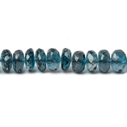 5-6mm London Blue Topaz Faceted Rondelle Beads 7ads inch 55 pieces (ONLINE ORDER ONLY)