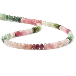 6mm Multi Color Tourmaline plain rondelles 16 inches 115 beads (ONLINE ORDER ONLY)