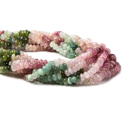 6mm Multi Color Tourmaline plain rondelles 16 inches 115 beads (ONLINE ORDER ONLY)