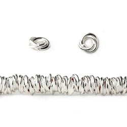 6mm Plain Mobius Large Hole Spacer Beads 8 inch 88 pieces