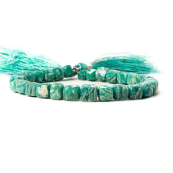 6mm Russian Amazonite Faceted Cube Beads 8 inch 30 pieces (ONLINE ORDER ONLY)