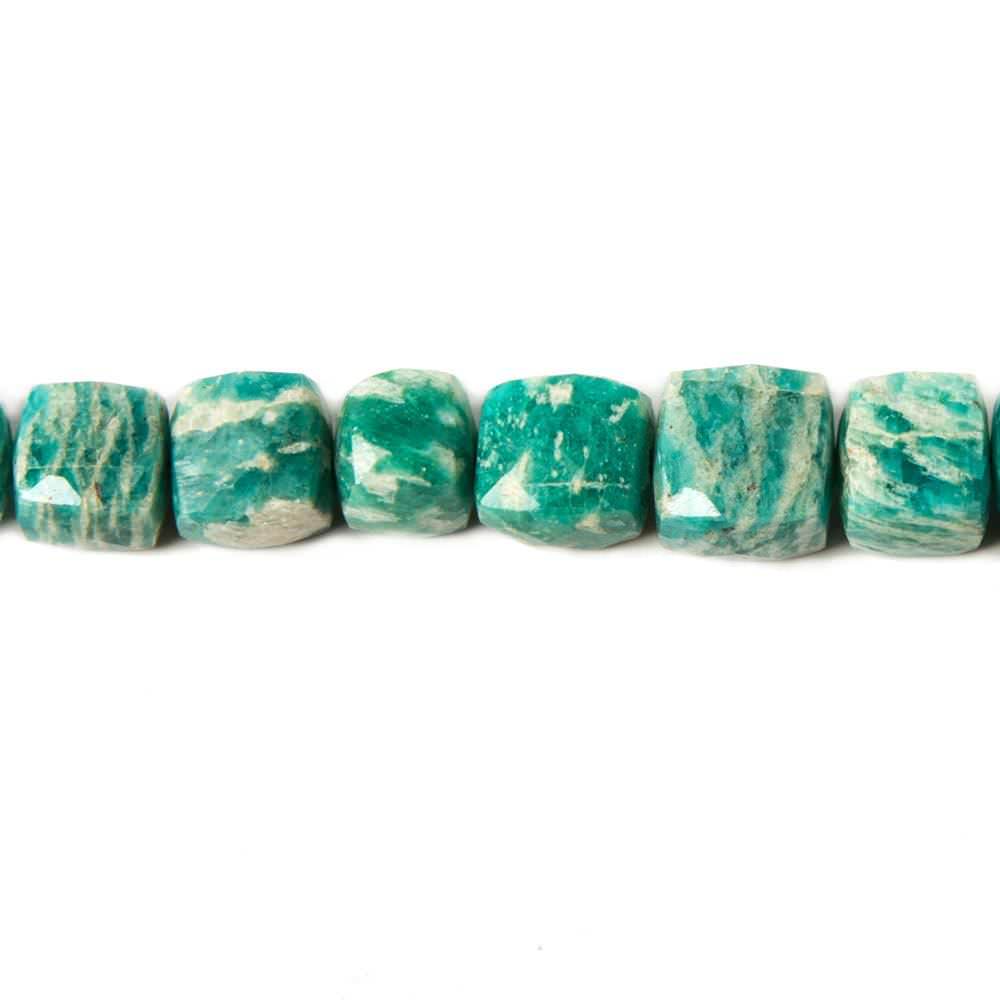 6mm Russian Amazonite Faceted Cube Beads 8 inch 30 pieces (ONLINE ORDER ONLY)