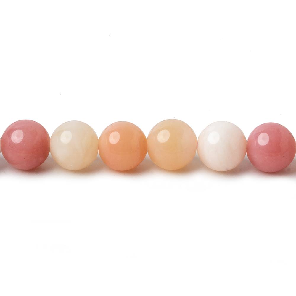 6mm Shaded Pink Peruvian Opal plain rounds 16 inch 67 beads AA (ONLINE ORDER ONLY)