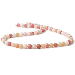 6mm Shaded Pink Peruvian Opal plain rounds 16 inch 67 beads AA (ONLINE ORDER ONLY)