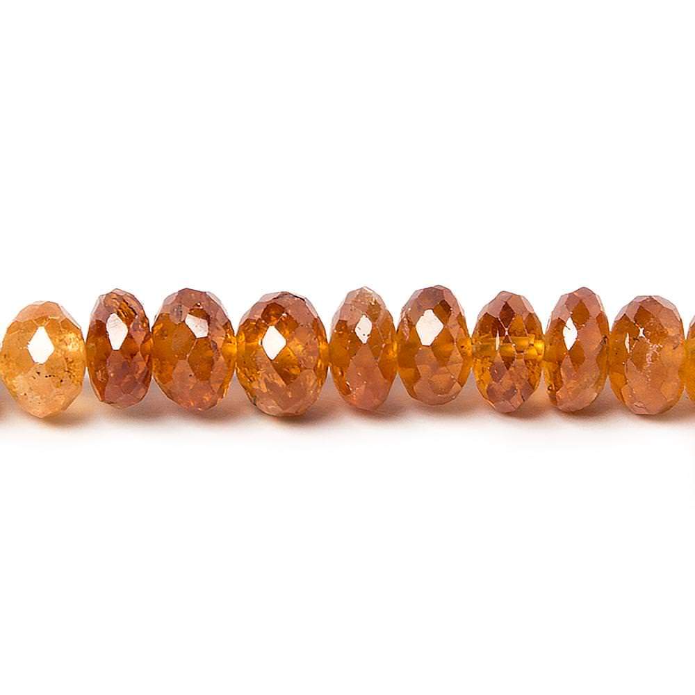 6mm Spessartite Garnet Faceted Rondelle Beads 9 inch 70 pieces