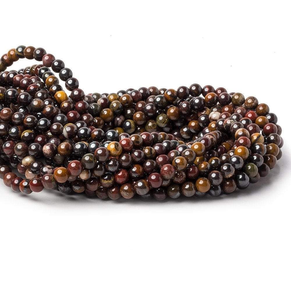 6mm Tiger Iron plain round beads 15 inch 60 pieces (ONLINE ORDER ONLY)