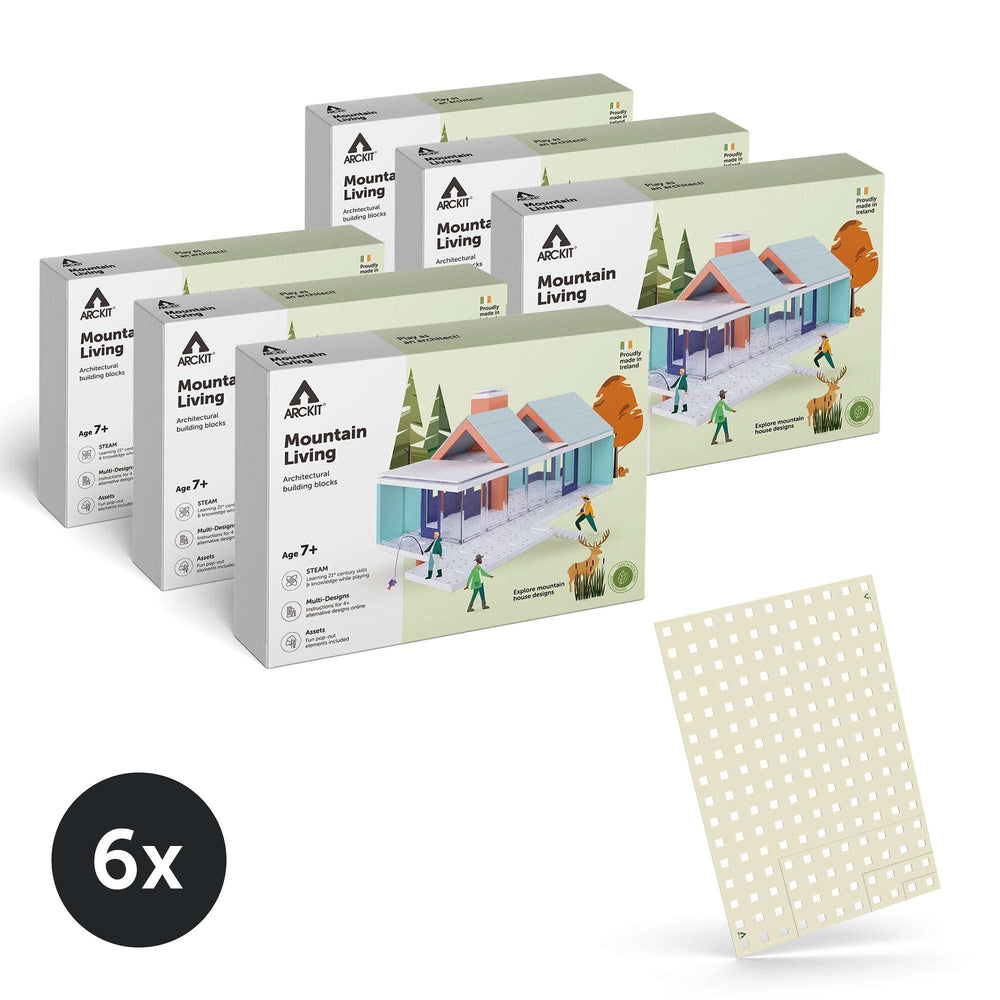 Bundle kit of 6 Arckit Mountain Living Architectural Model Building Kits & Building Plates (ONLINE ORDER ONLY)