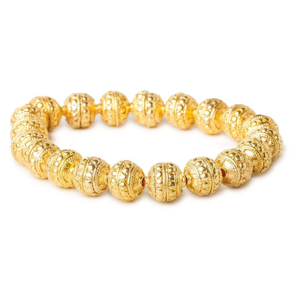 6x10mm 22kt Gold Plated Copper Bead Cap 8 inch (ONLINE ORDER ONLY)