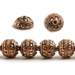 6x10mm Copper Bead Cap 8 inch 40 pcs (ONLINE ORDER ONLY)