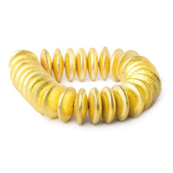 6x20mm 22kt Gold Plated Copper Brushed Disc 8 inch 27 pieces (ONLINE ORDER ONLY)