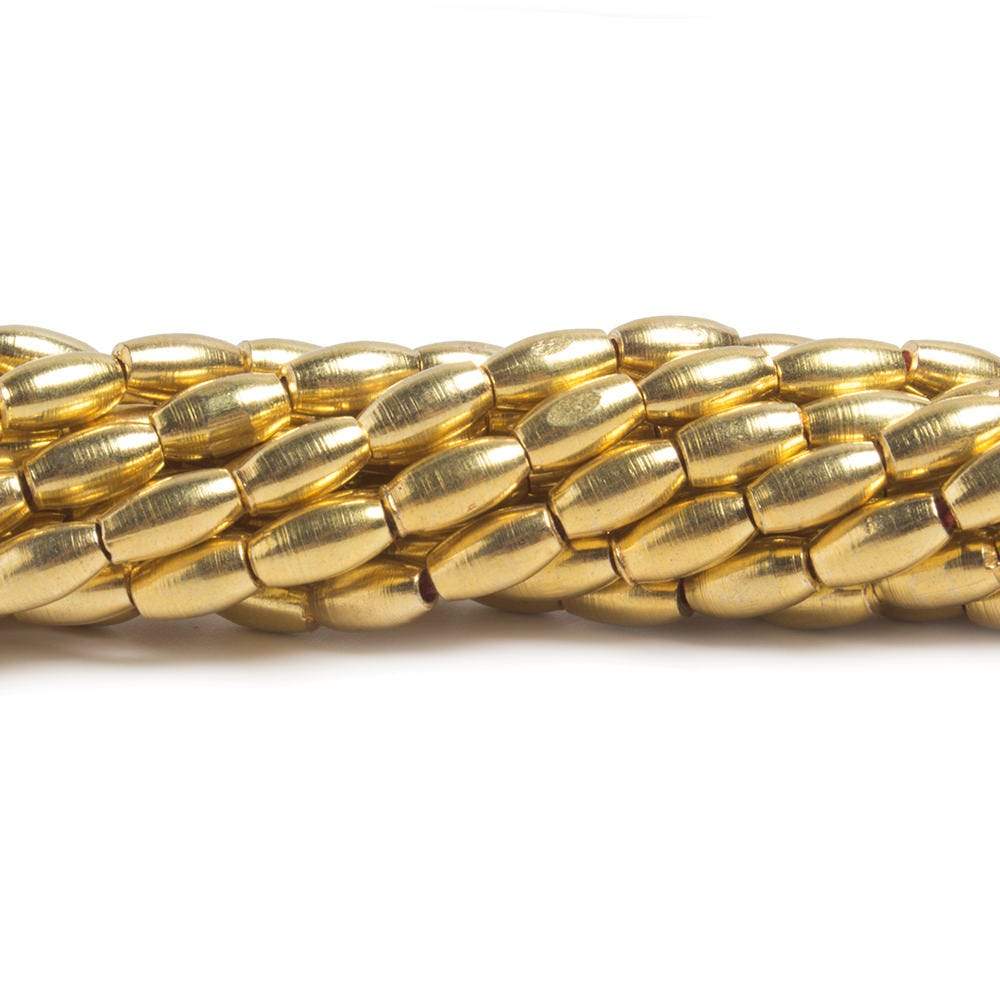 6x3mm 22kt gold plated Copper Plain Rice Beads 8 inch 33 pieces (ONLINE ORDER ONLY)