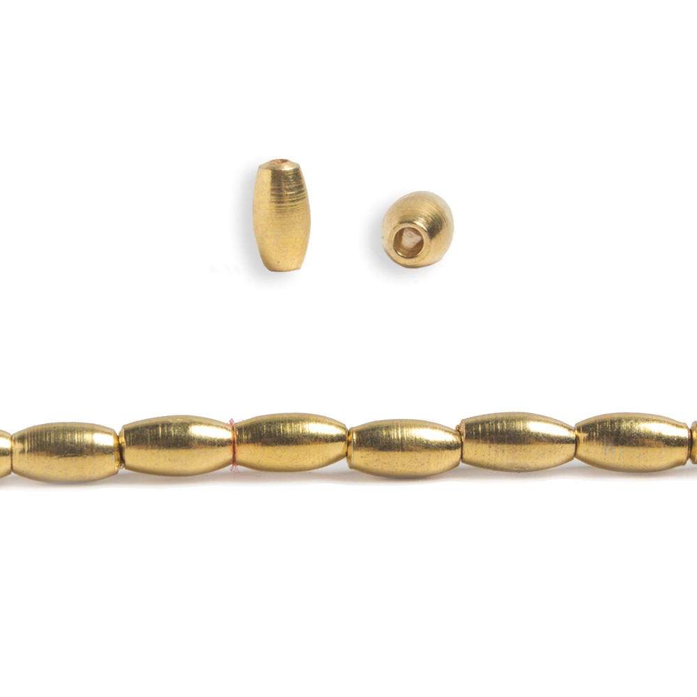 6x3mm 22kt gold plated Copper Plain Rice Beads 8 inch 33 pieces (ONLINE ORDER ONLY)