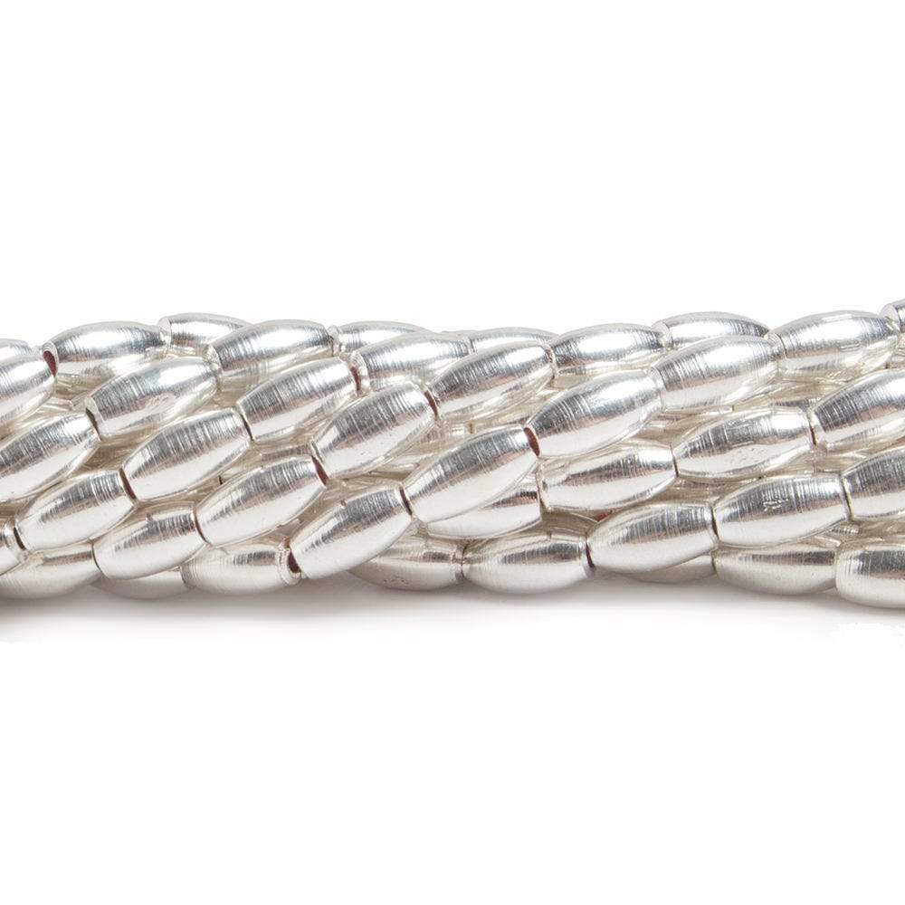 6x3mm Silver plated Copper Plain Rice Beads 33pcs (ONLINE ORDER ONLY)