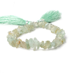 6x4-13x6mm Aquamarine & Helidor side drilled Natural Crystals 8 inch 50 pieces (ONLINE ORDER ONLY)