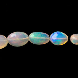 6x4-14x9mm Ethiopian Opal Straight Drill Faceted Nuggets 17.5 inch 45 beads AA (ONLINE ORDER ONLY)